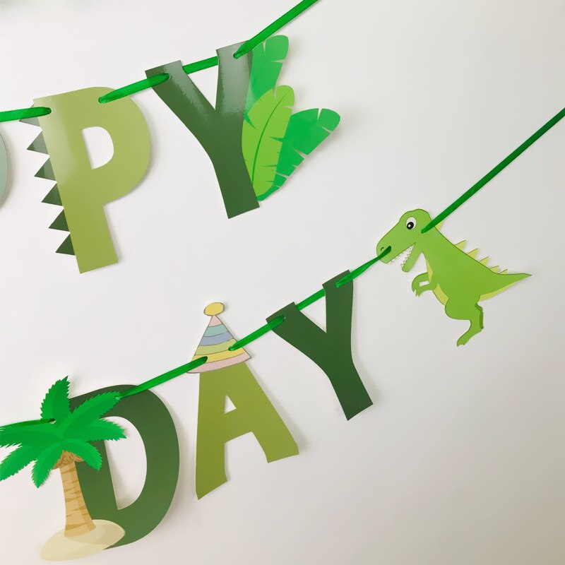 Dinosaur Birthday Banner Party Decoration