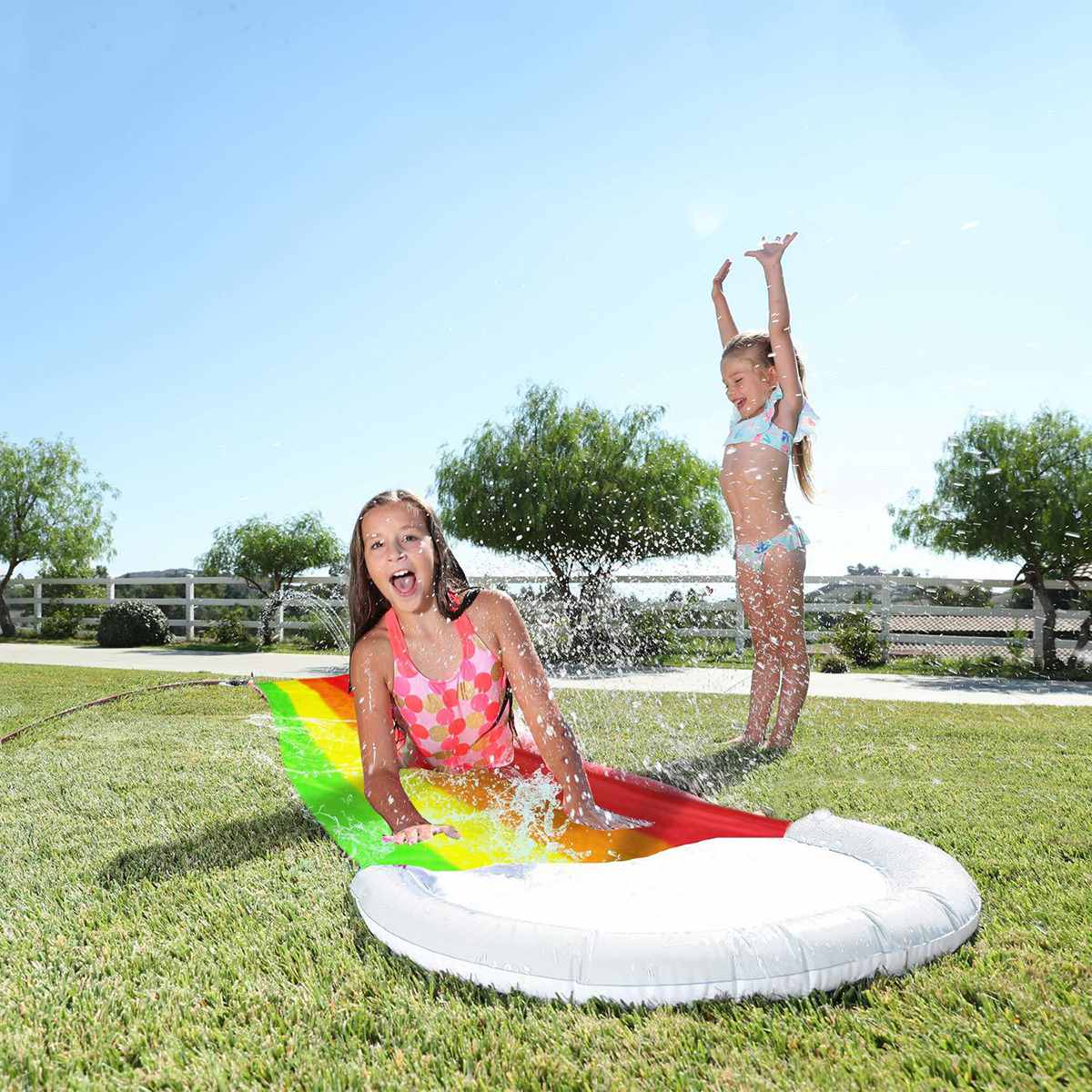 Water Slide Mat with Sprayers
