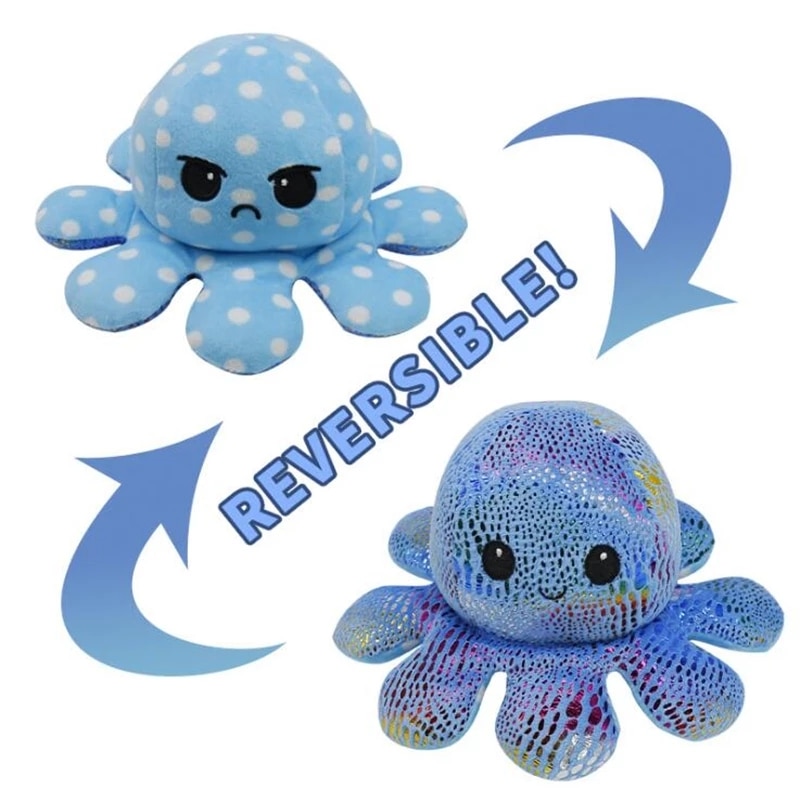 Octopus Reversible Plush Flip Toy