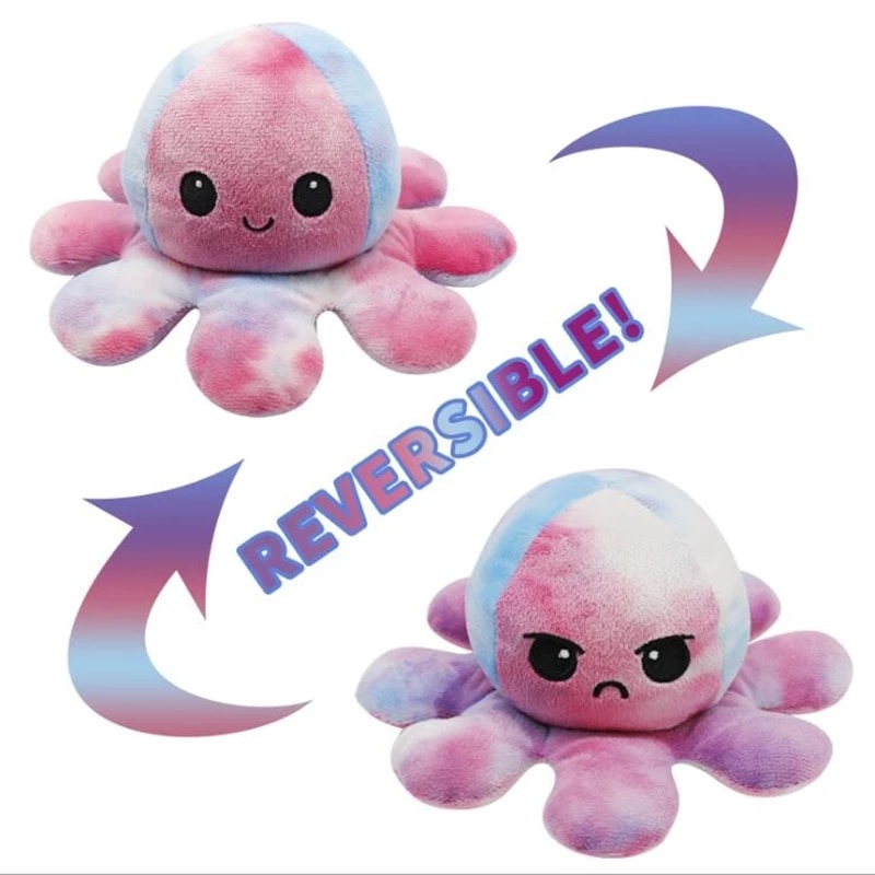 Octopus Reversible Plush Flip Toy