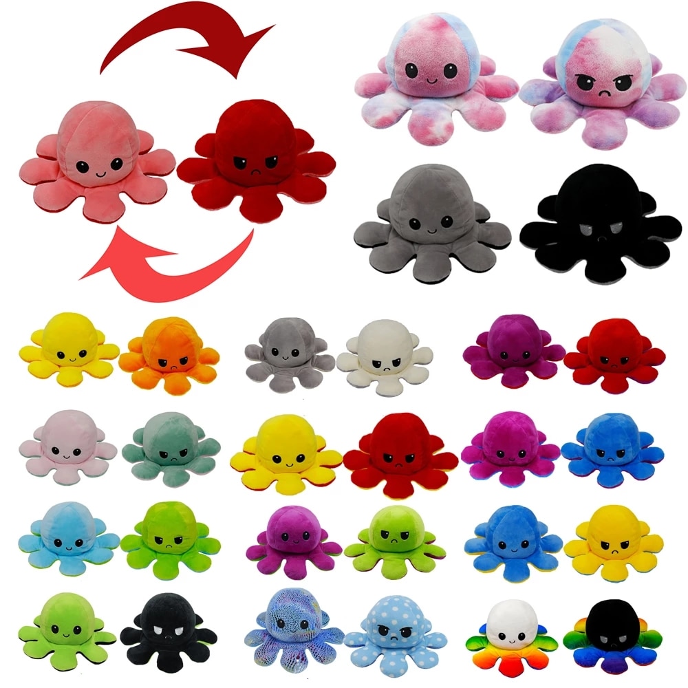 Octopus Reversible Plush Flip Toy