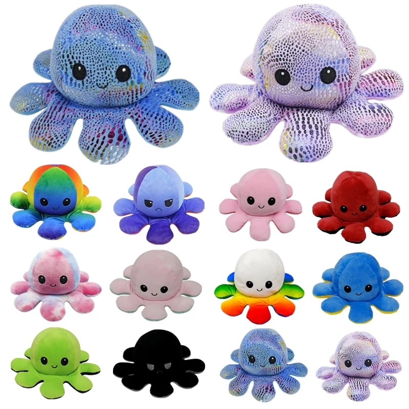 Octopus Reversible Plush Flip Toy