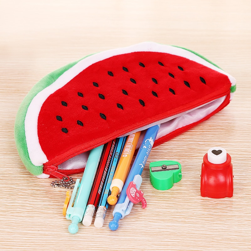 Watermelon Pencil Case Cute Plush Pouch