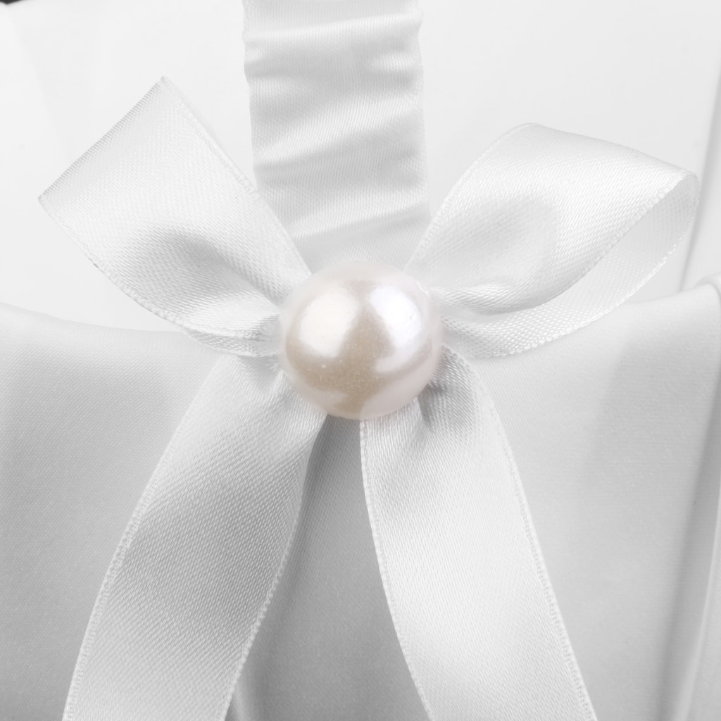 Flower Girl Basket Satin Prop