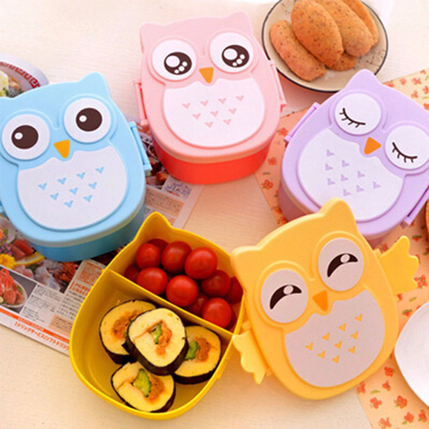 Owl Lunch Box Kids Bento Container