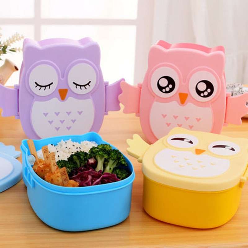 Owl Lunch Box Kids Bento Container