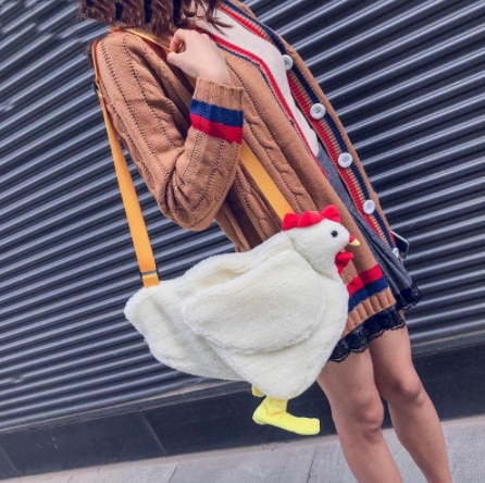 Chicken Bag Plush Sling Bag