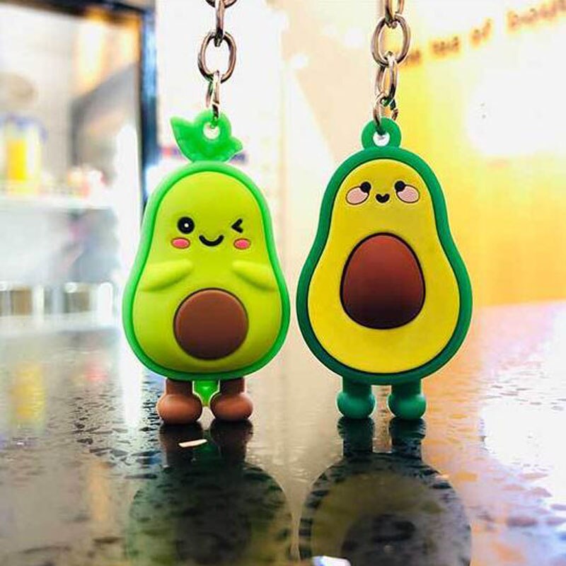Avocado Keychain Rubber Accessory