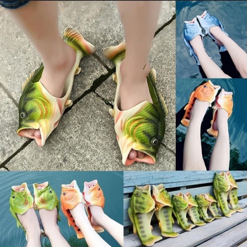 Bass Slippers Funny Fish Footwear