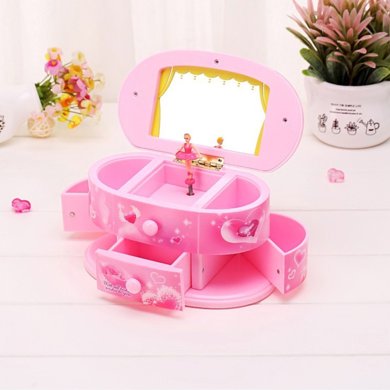 Hand Crank Ballerina Musical Jewelry Box