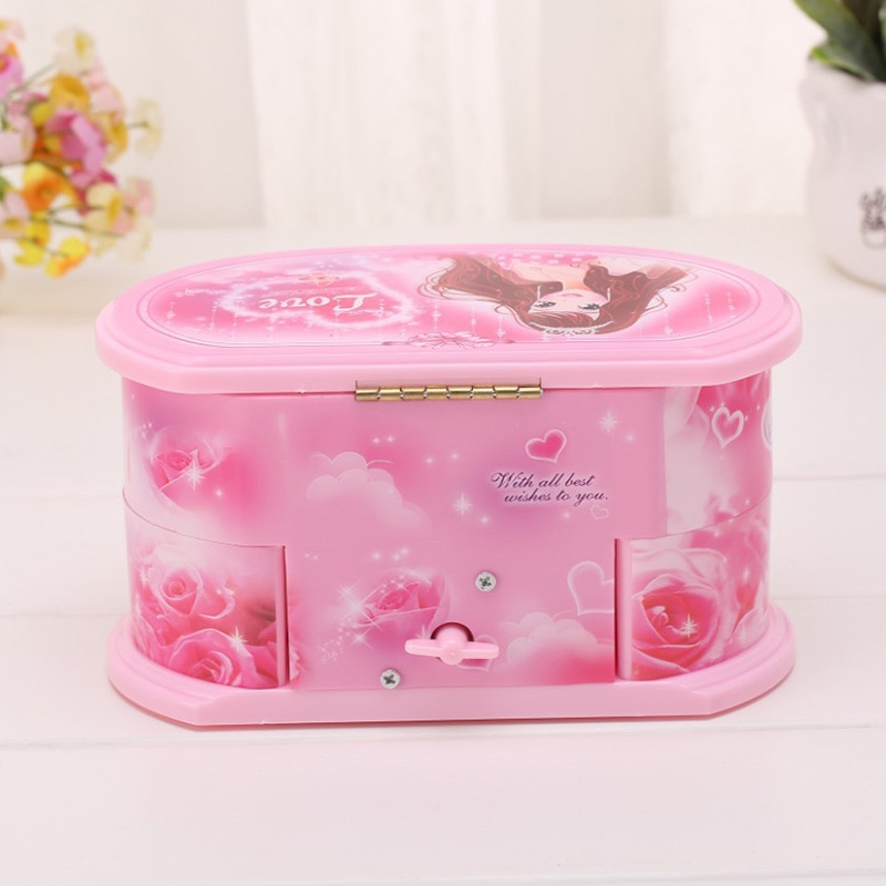 Hand Crank Ballerina Musical Jewelry Box