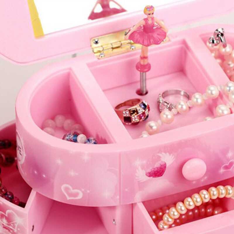 Hand Crank Ballerina Musical Jewelry Box