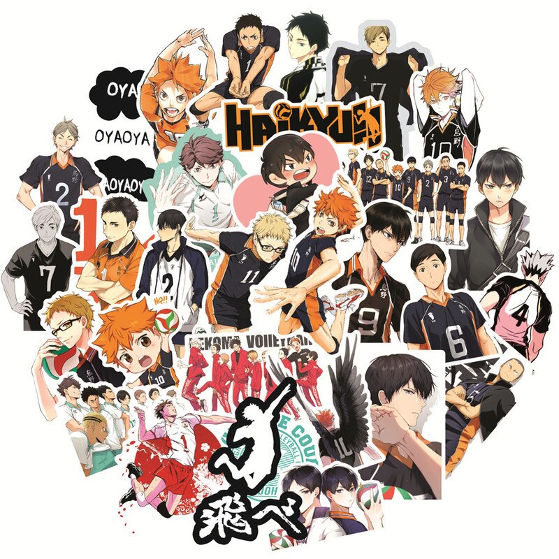 Haikyu Stickers PVC Anime Decals (50pcs)