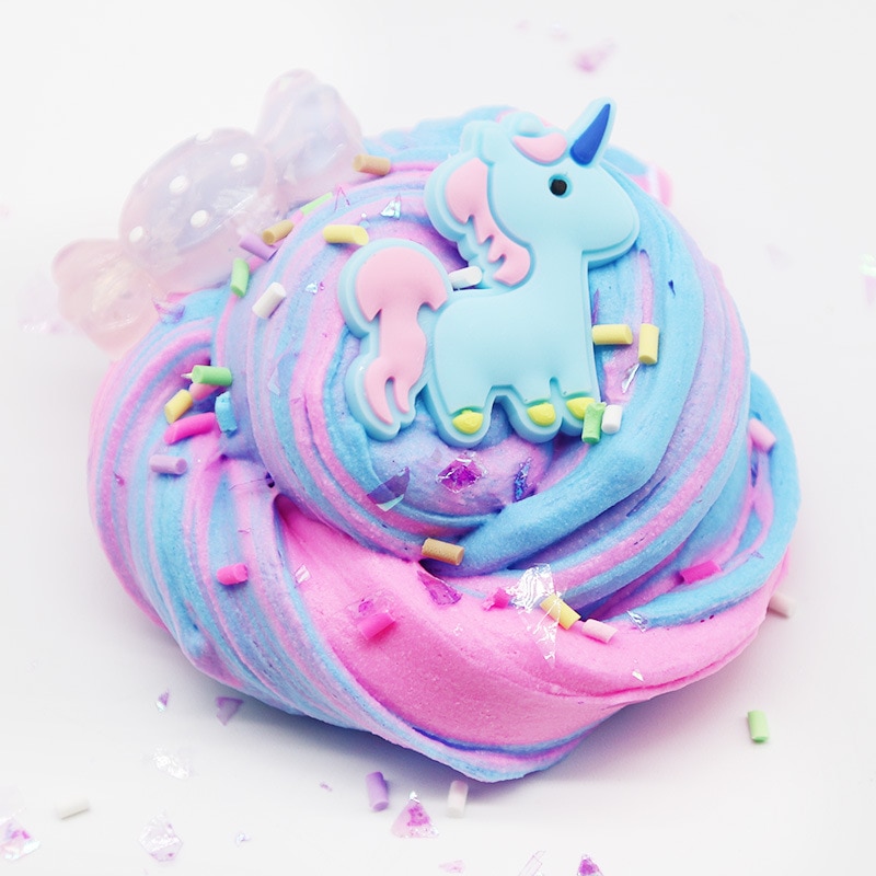 Unicorn Slime Puffy Slime with Glitters