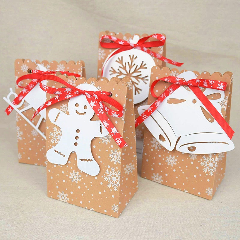 Christmas Paper Bags Gift Bags (12pcs)