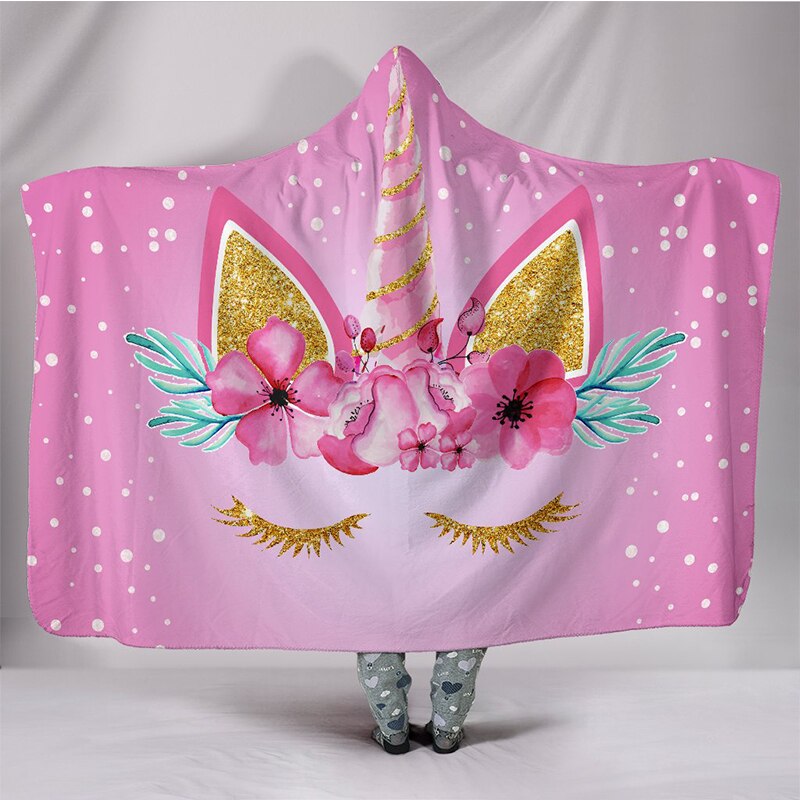 Unicorn Blanket with Hood