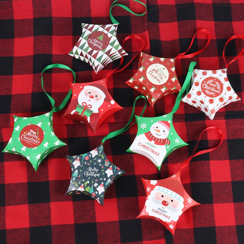 Christmas Candy Bags 8PCs Mini Gift Boxes