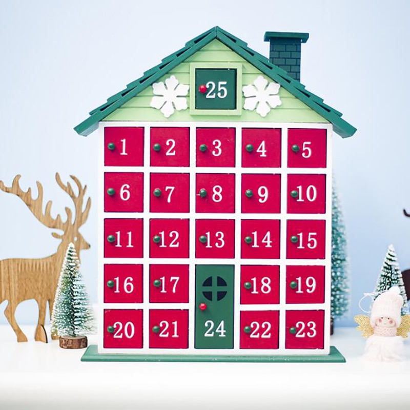 Wooden Advent Calendar 25-Door House