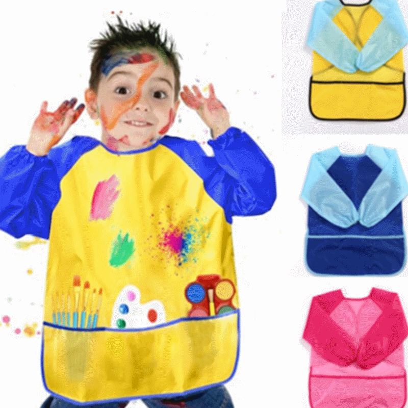 Kids Painting Apron with Pockets 