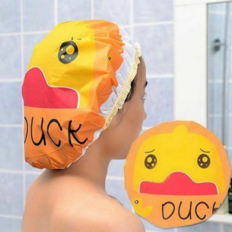 Reusable Shower Cap Hair Cover with Cartoon Design