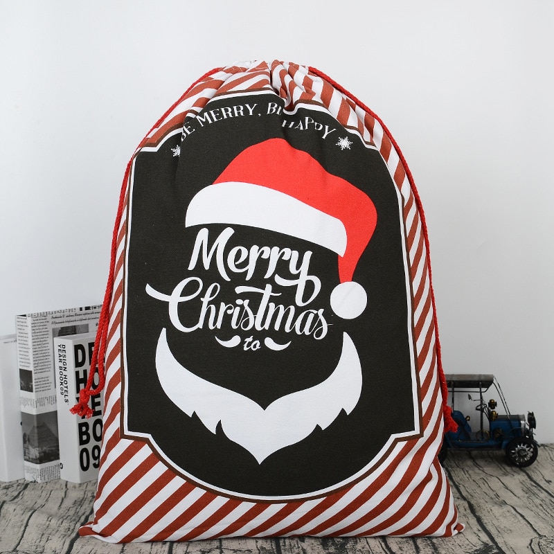 Santa Sack Canvas Drawstring Gift Bag