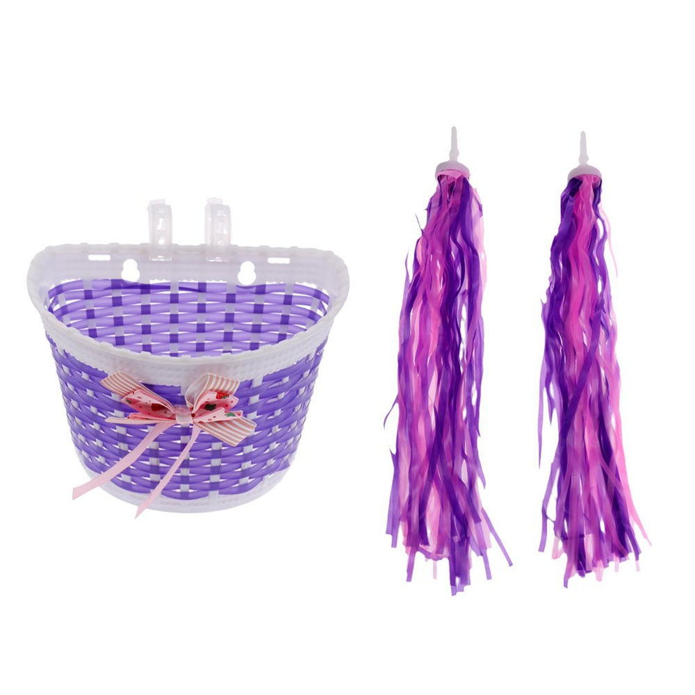 Girls Bike Basket with Bike Streamers Tassel