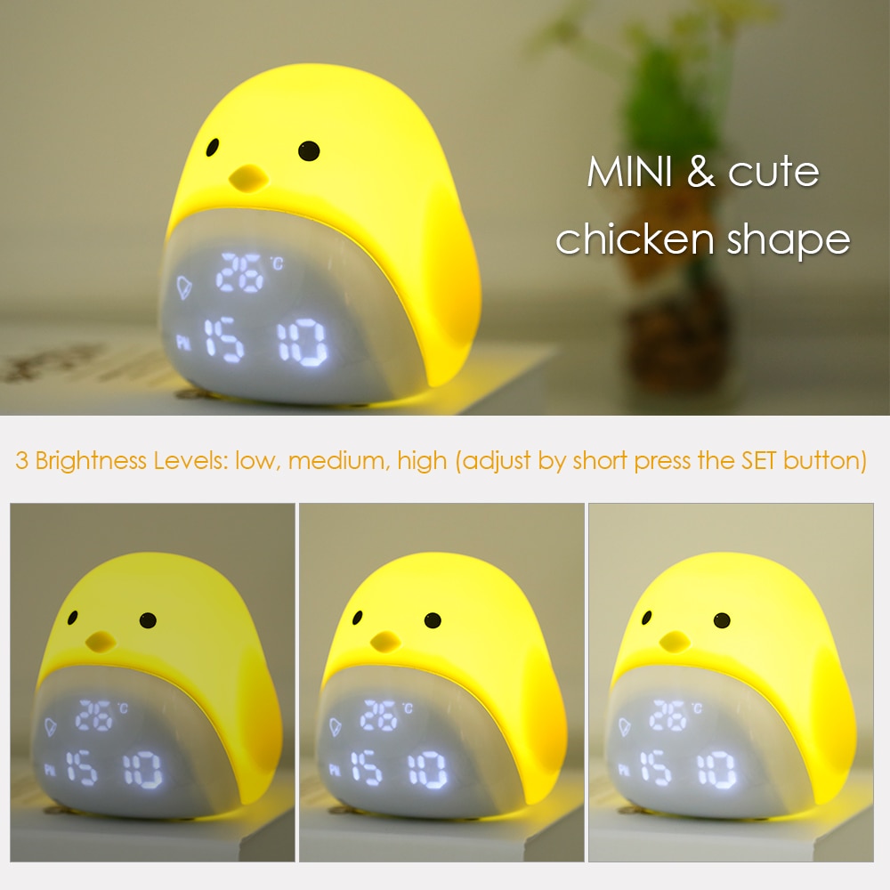 Rechargeable Night Light with Clock