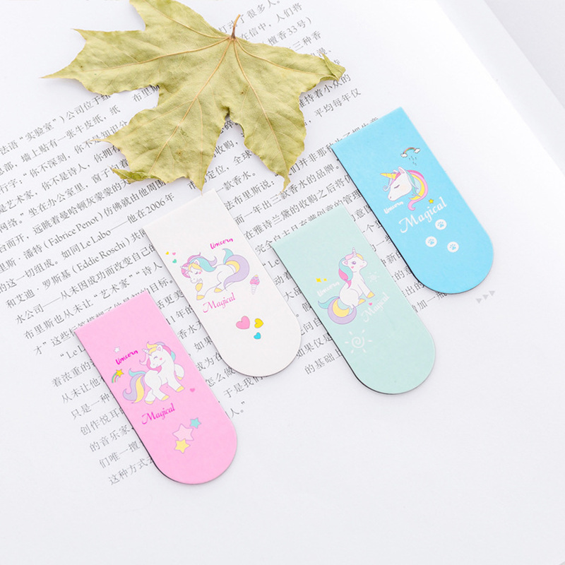 Unicorn Bookmarks Magnetic Bookmarks (4 Pcs)