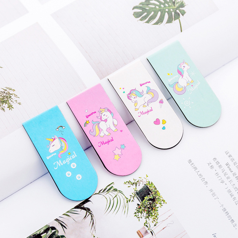 Unicorn Bookmarks Magnetic Bookmarks (4 Pcs)