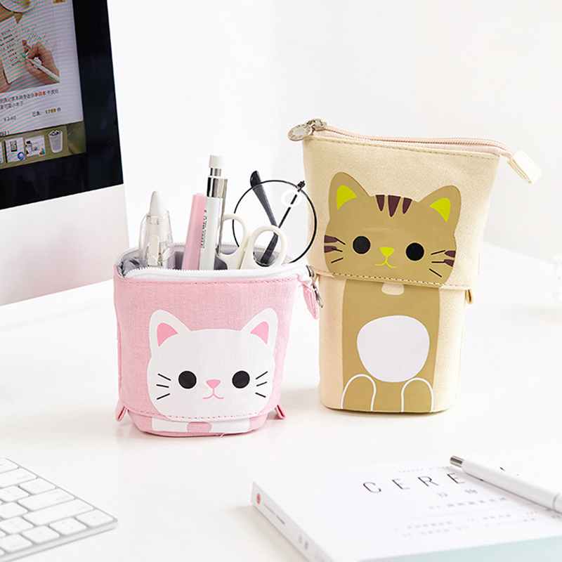 Cat Pencil Case Cute Pen Holder