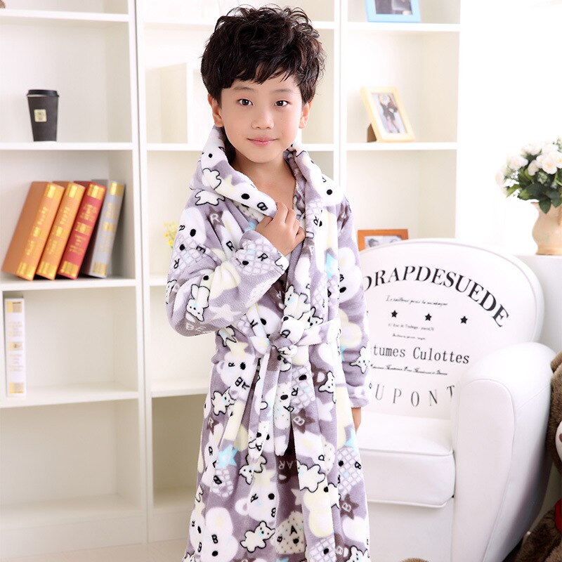 Boys Bathrobe Kids Soft Bathrobe