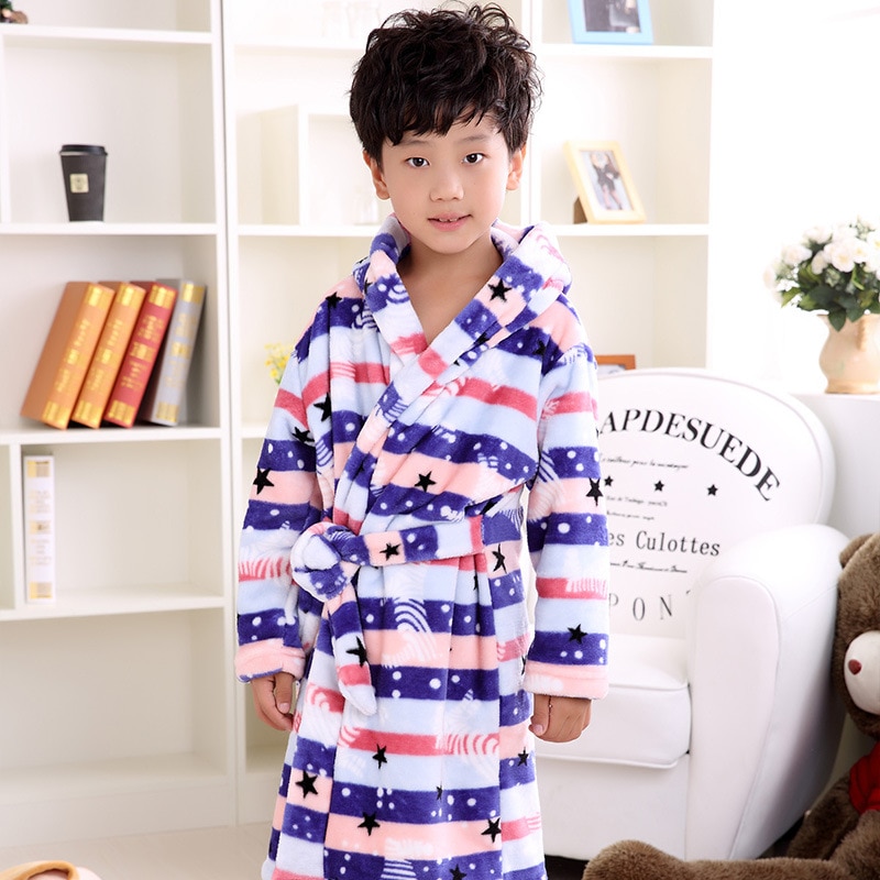 Boys Bathrobe Kids Soft Bathrobe