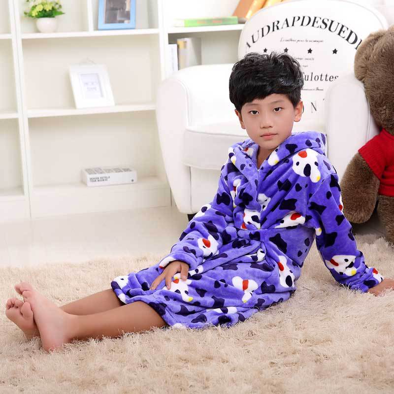 Boys Bathrobe Kids Soft Bathrobe