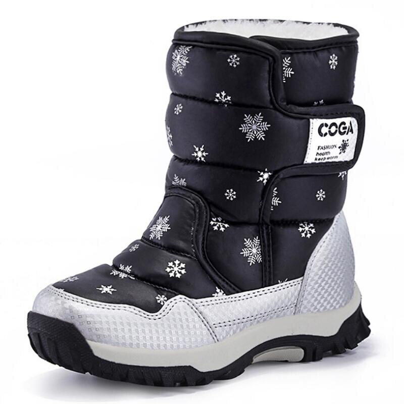Girls Waterproof Snow Boots With Plush Lining