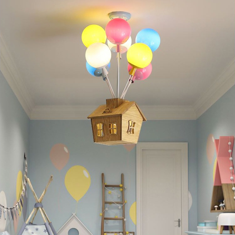 Children’s Ceiling Light House with Balloons