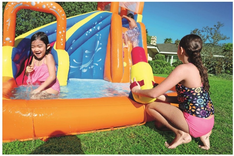 Kids Inflatable Water Slide with Water Cannon