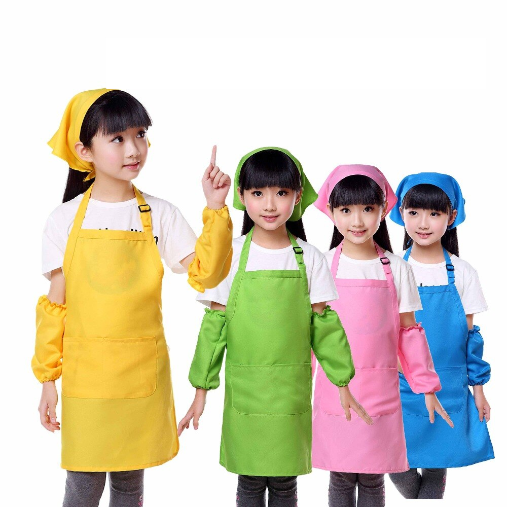 Kids Cooking Apron Cute Adjustable Apron