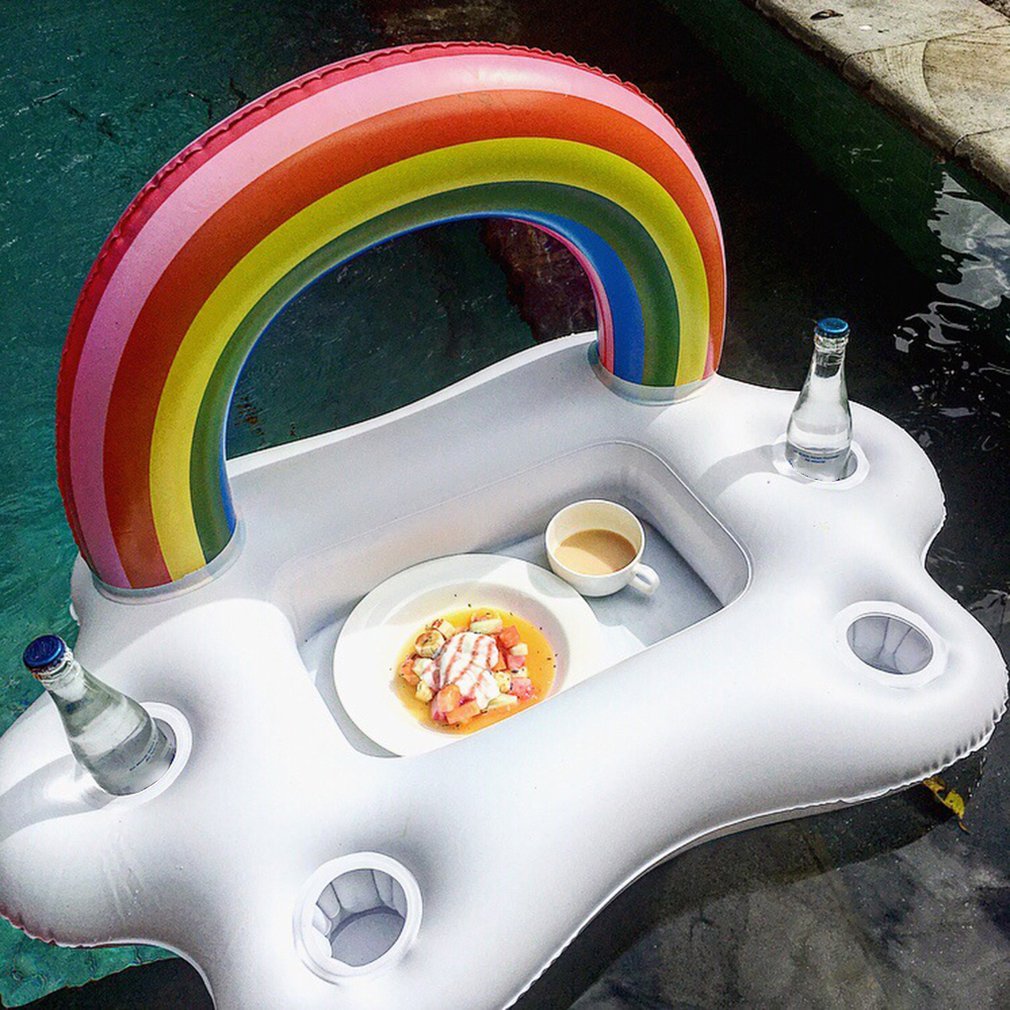 Floating Cup Holder Inflatable Tray