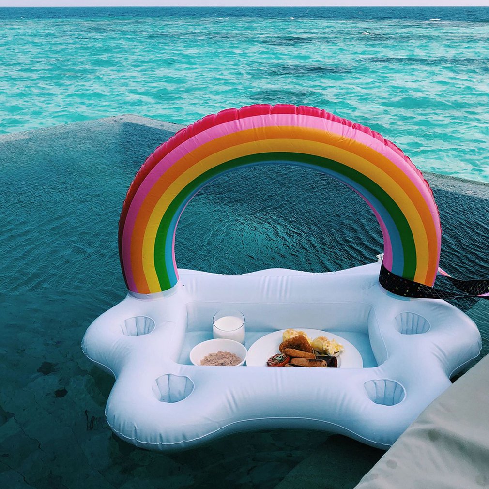 Floating Cup Holder Inflatable Tray