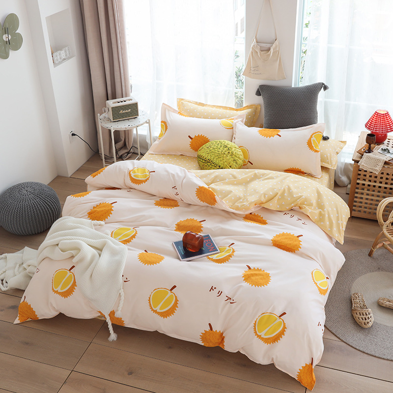 Printed Bed Sheet Fruit Pattern