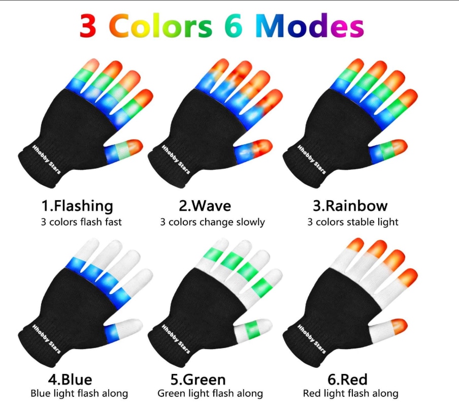 Light Up Gloves LED Party Supply