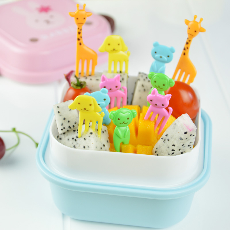 Fruit Fork Cute Animal Picks (10 pcs)