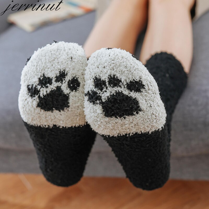Cute Fuzzy Socks Cat Claw Designs