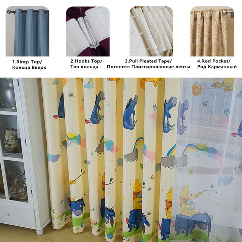 Cartoon Curtain Window Drape