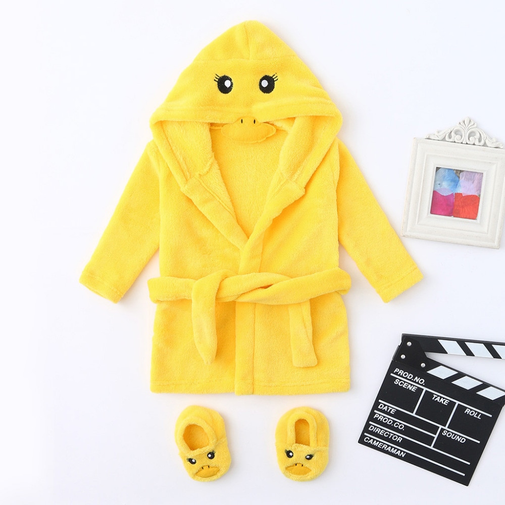 Kids Towel Robe With Footwear