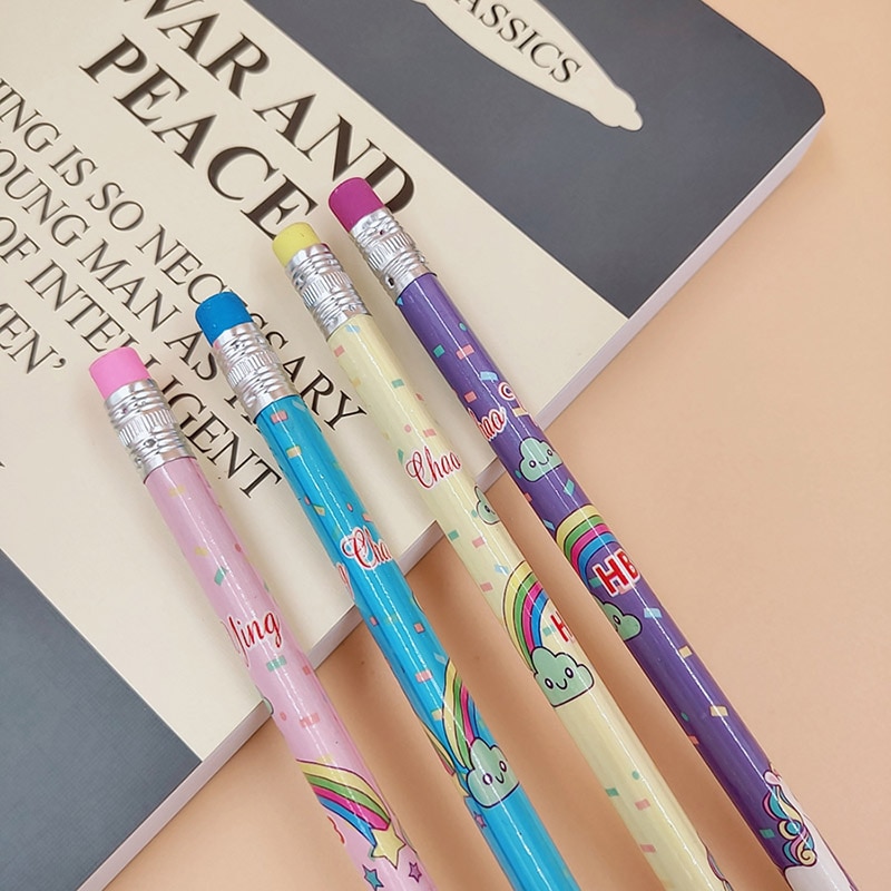 Unicorn Pencils Cute Wooden Pencils (12 pcs)