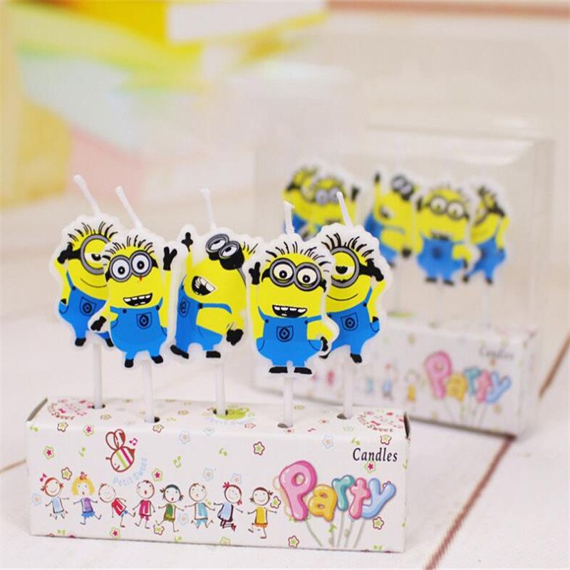 Cartoon Candles Party Supplies (5pcs)