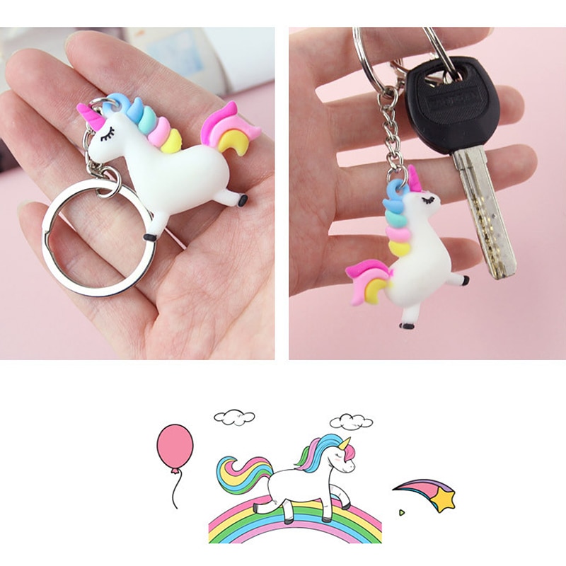 Unicorn Keychain Cute Keyring