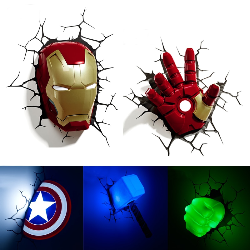 Avengers Wall Lights LED Night Lamp