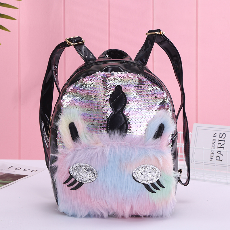 Unicorn Sequin Backpack Portable Bag
